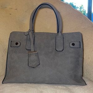 Grey snake skin handbag